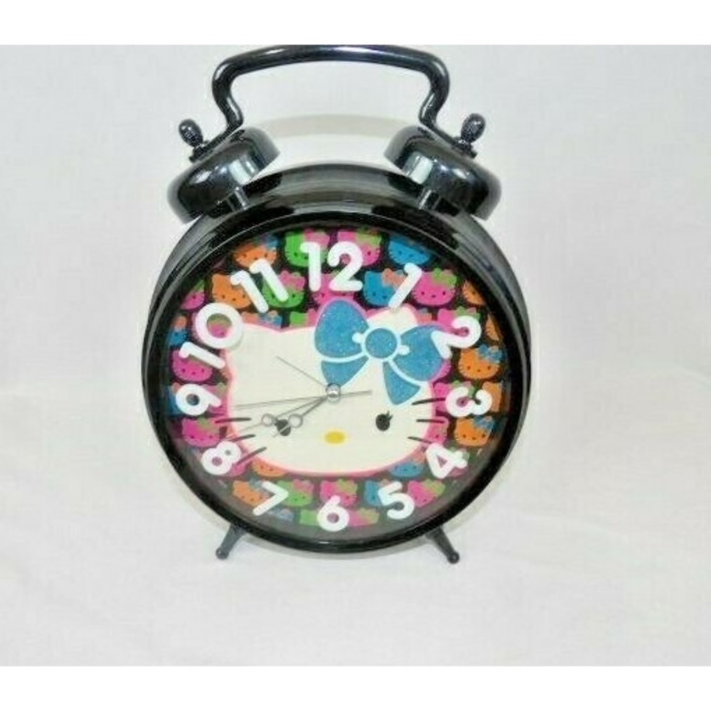 Sanrio Hello Kitty Large Black Alarm Clock 2014